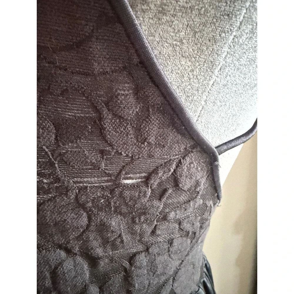 Olga Vintage Black Lace Bodice Maxi slip romantic nightgown Whimsigoth wedding L